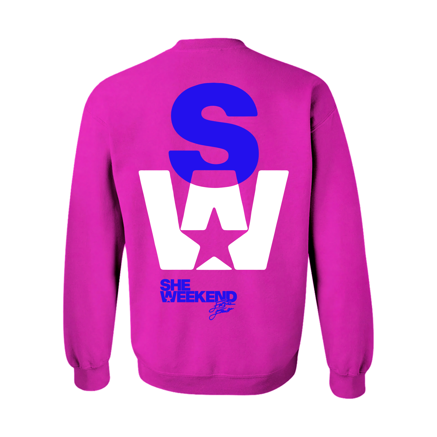 She Weekend Pink Crewneck back