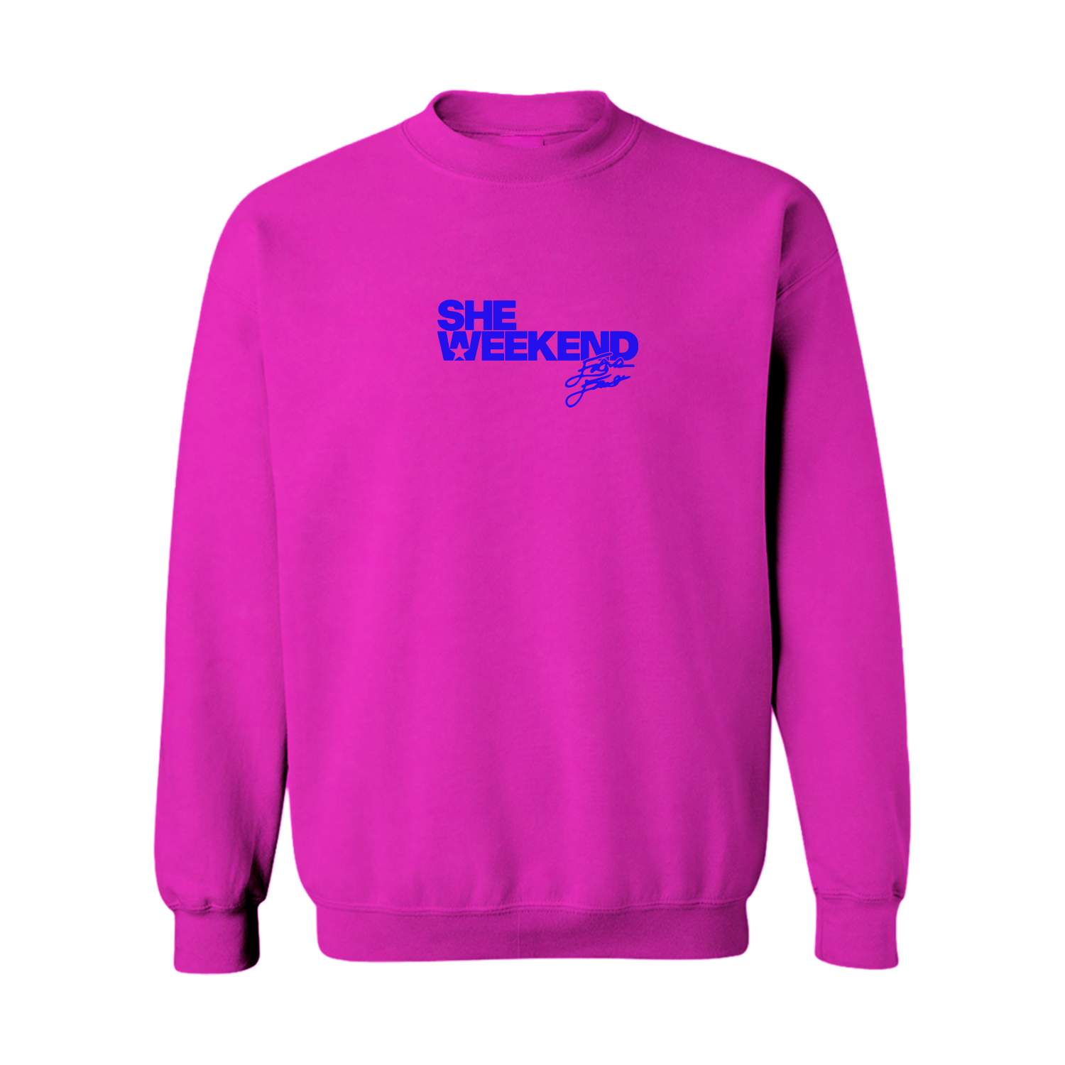 She Weekend Pink Crewneck front